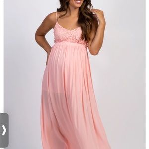 Pink blush maternity dress